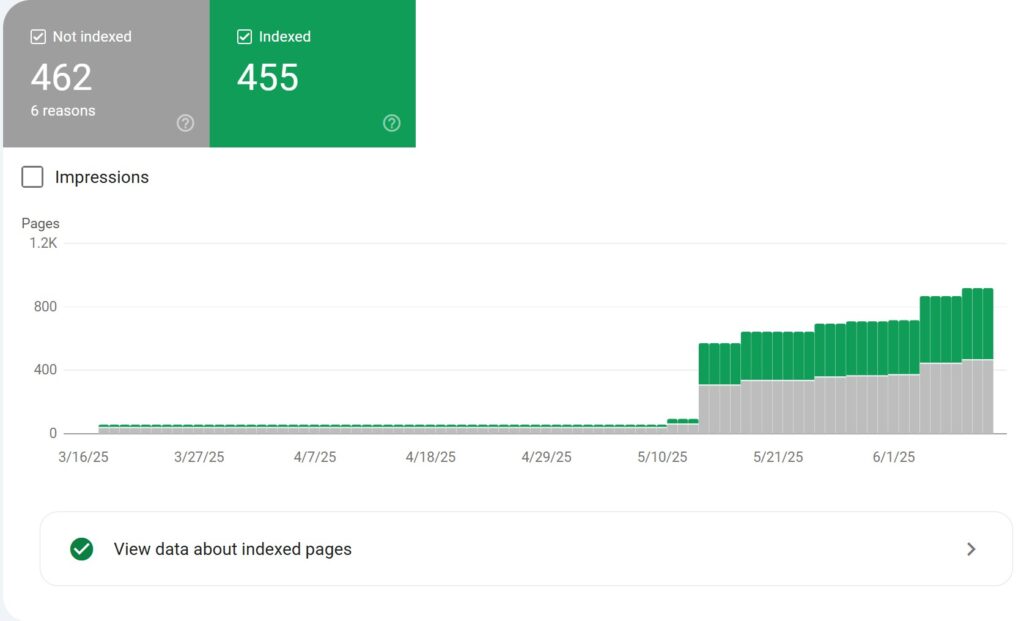 Google Pages Indexing for Local Business