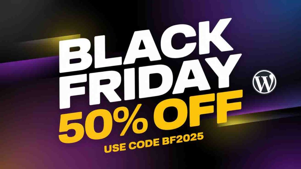 Early Black Friday Promotion 50 OFF
