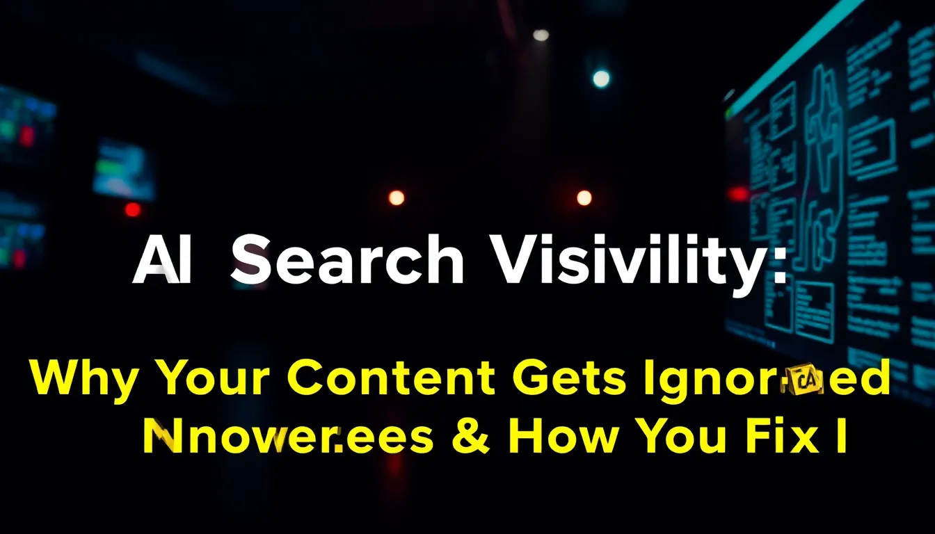AI SEARCH VISIBILITY: WHY YOUR CONTENT GETS IGNORED & HOW TO FIX IT