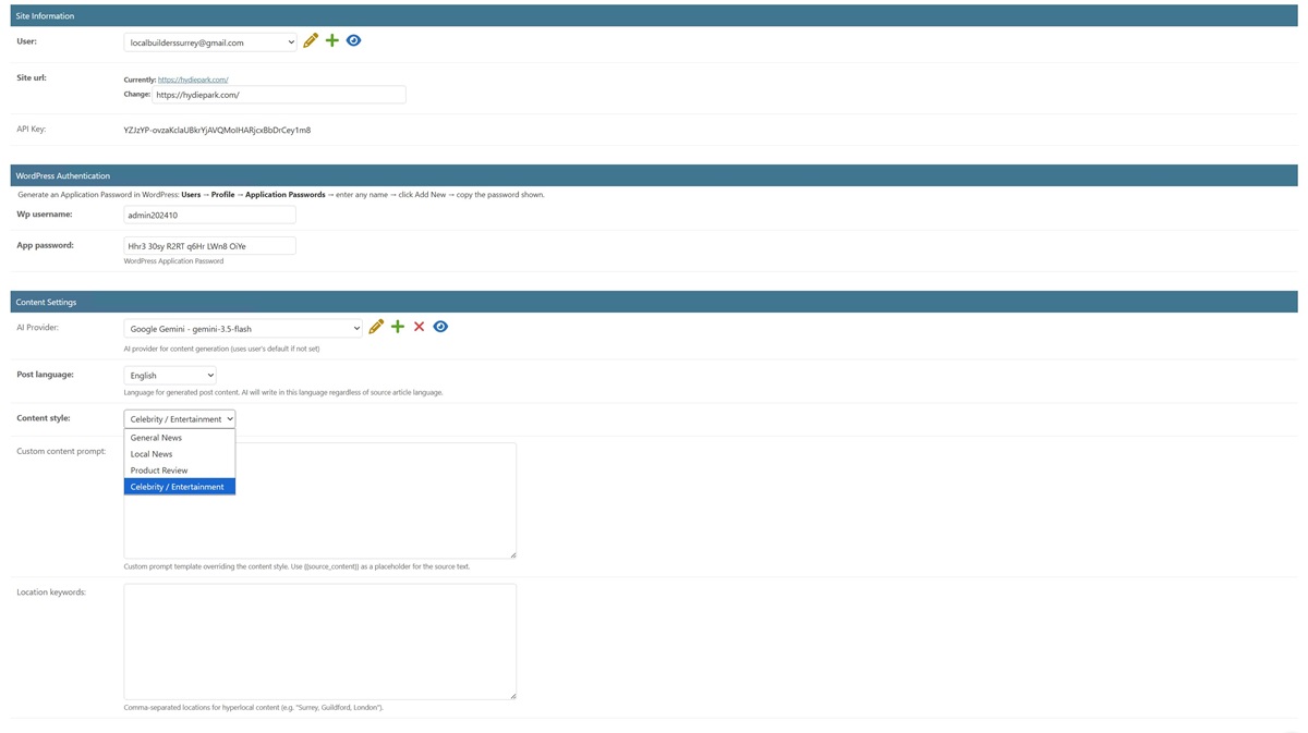 ACA - SaaS Control Panel
