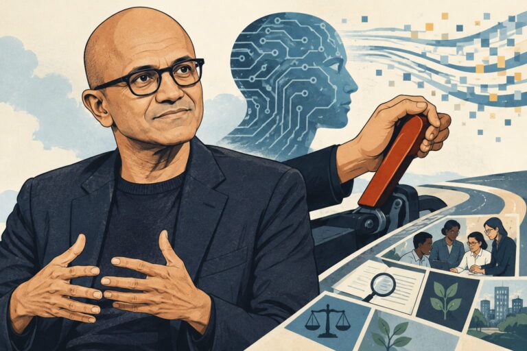 Nadella Says AI Needs a Human Hand on the Brake, and the Details Matter More Than the Headline